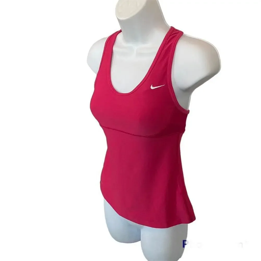 Nike Dri-Fit Hot Pink Racerback Bra Athletic Athleisure Active Tank Top XS